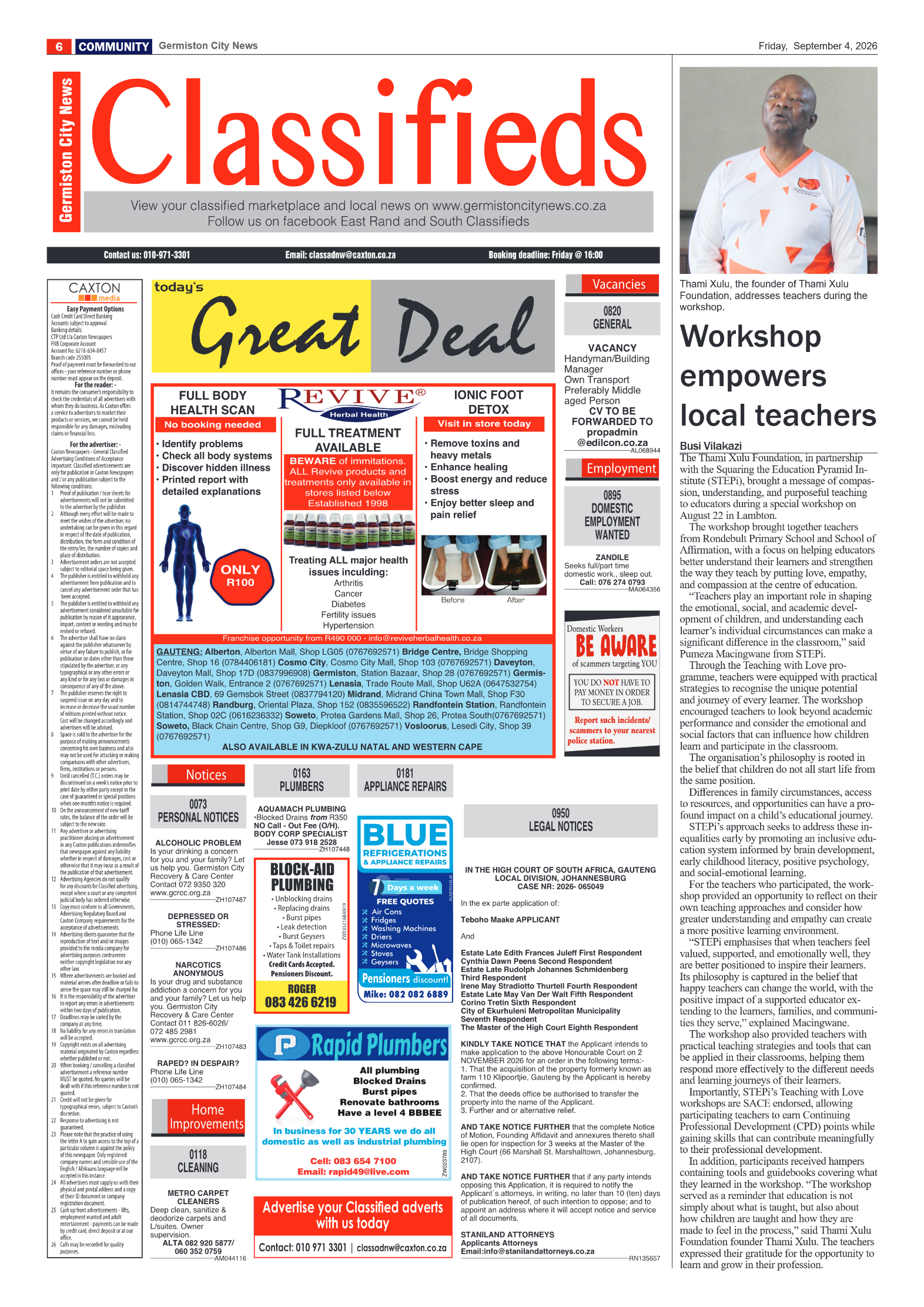Germiston City News 4 September 2026 page 6