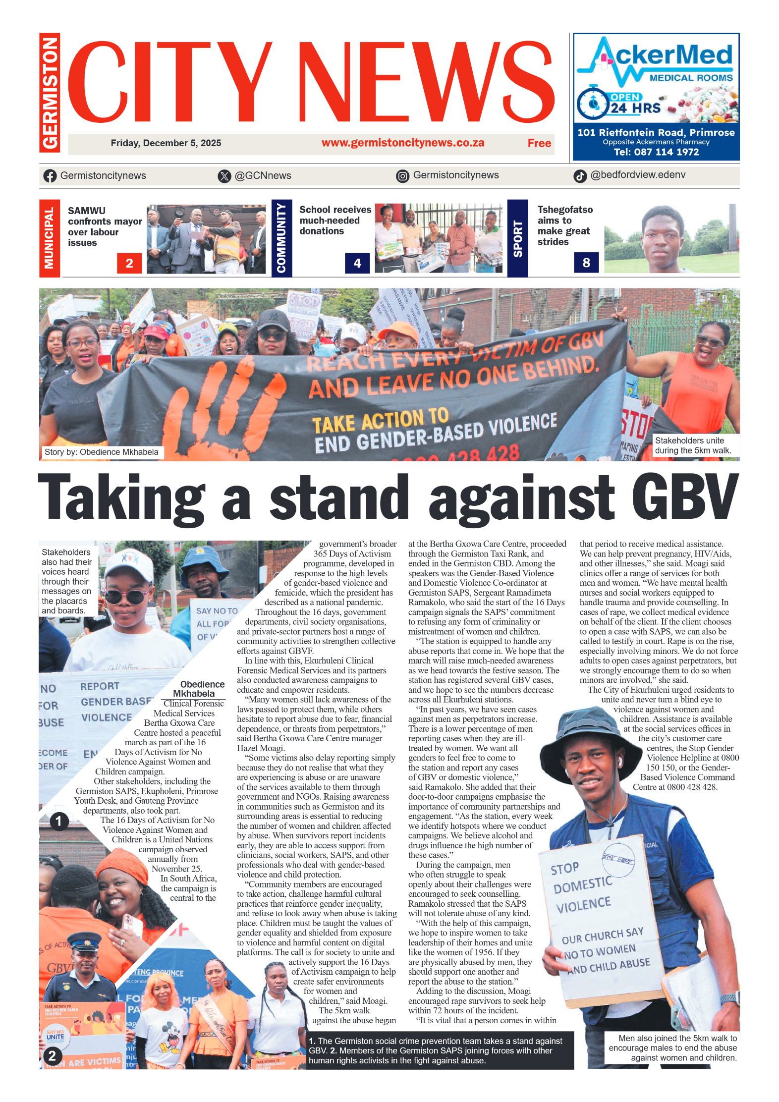 Germiston City News 5 December 2025 page 1