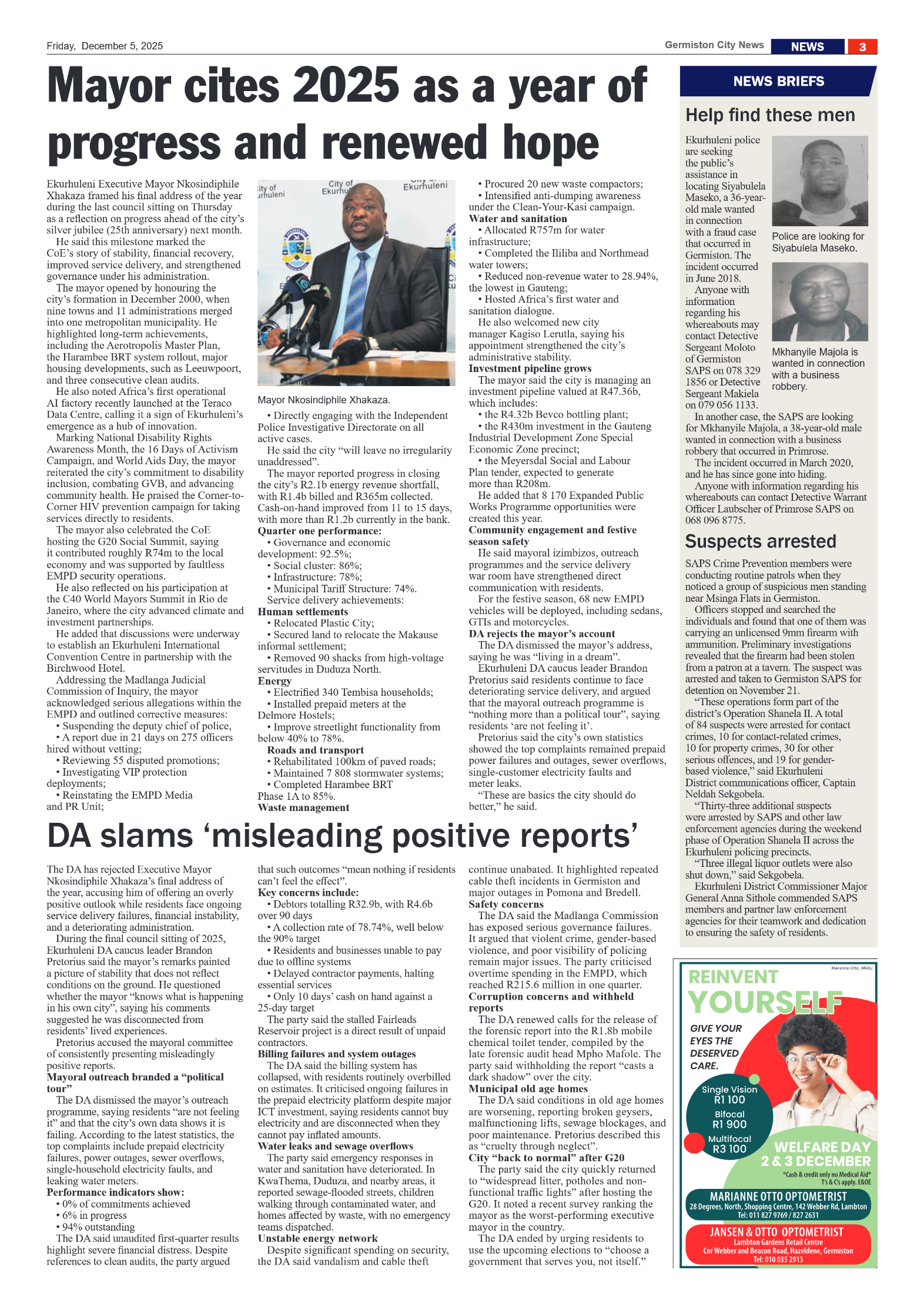 Germiston City News 5 December 2025 page 3