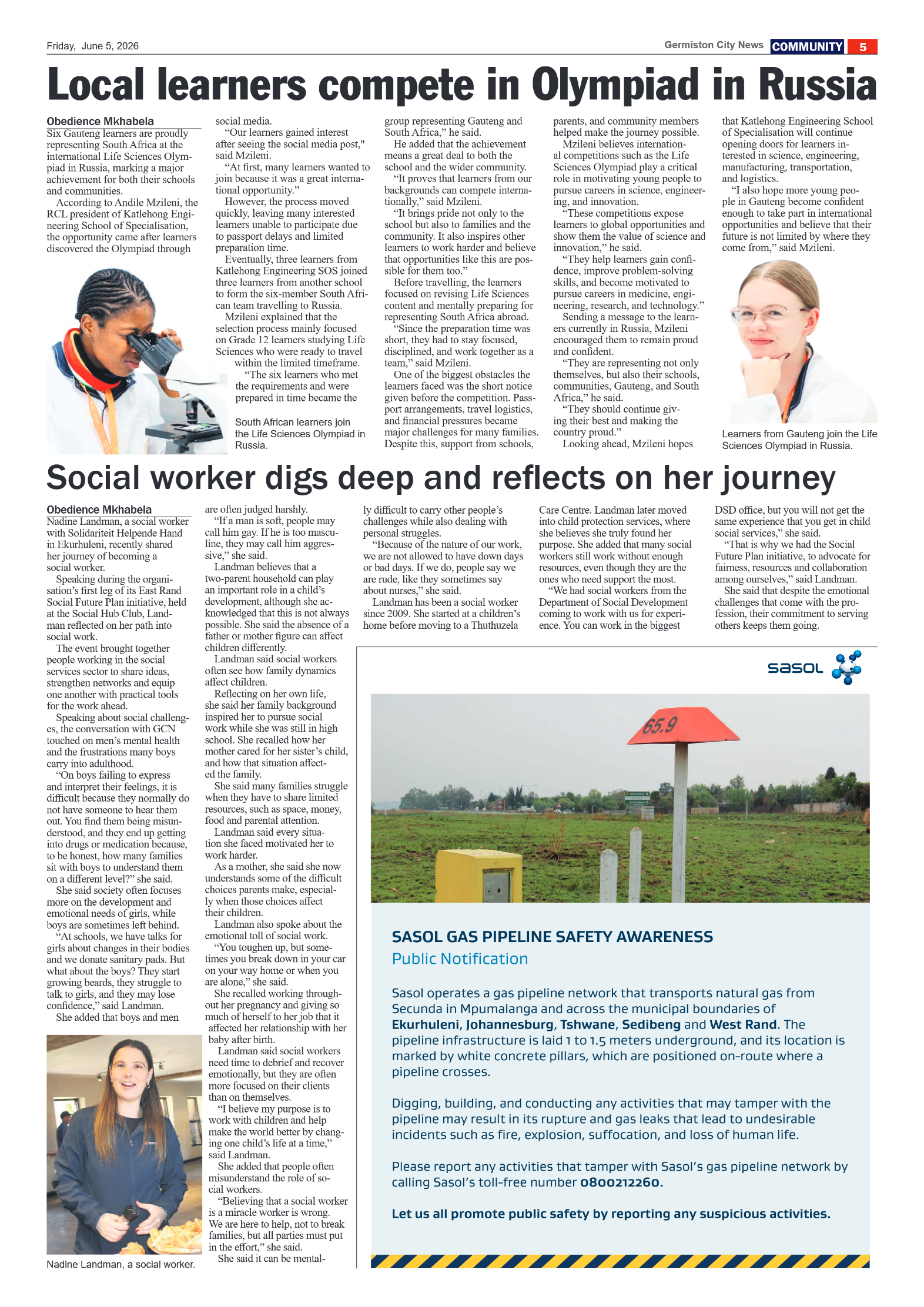 Germiston City News 5 June 2026 page 5