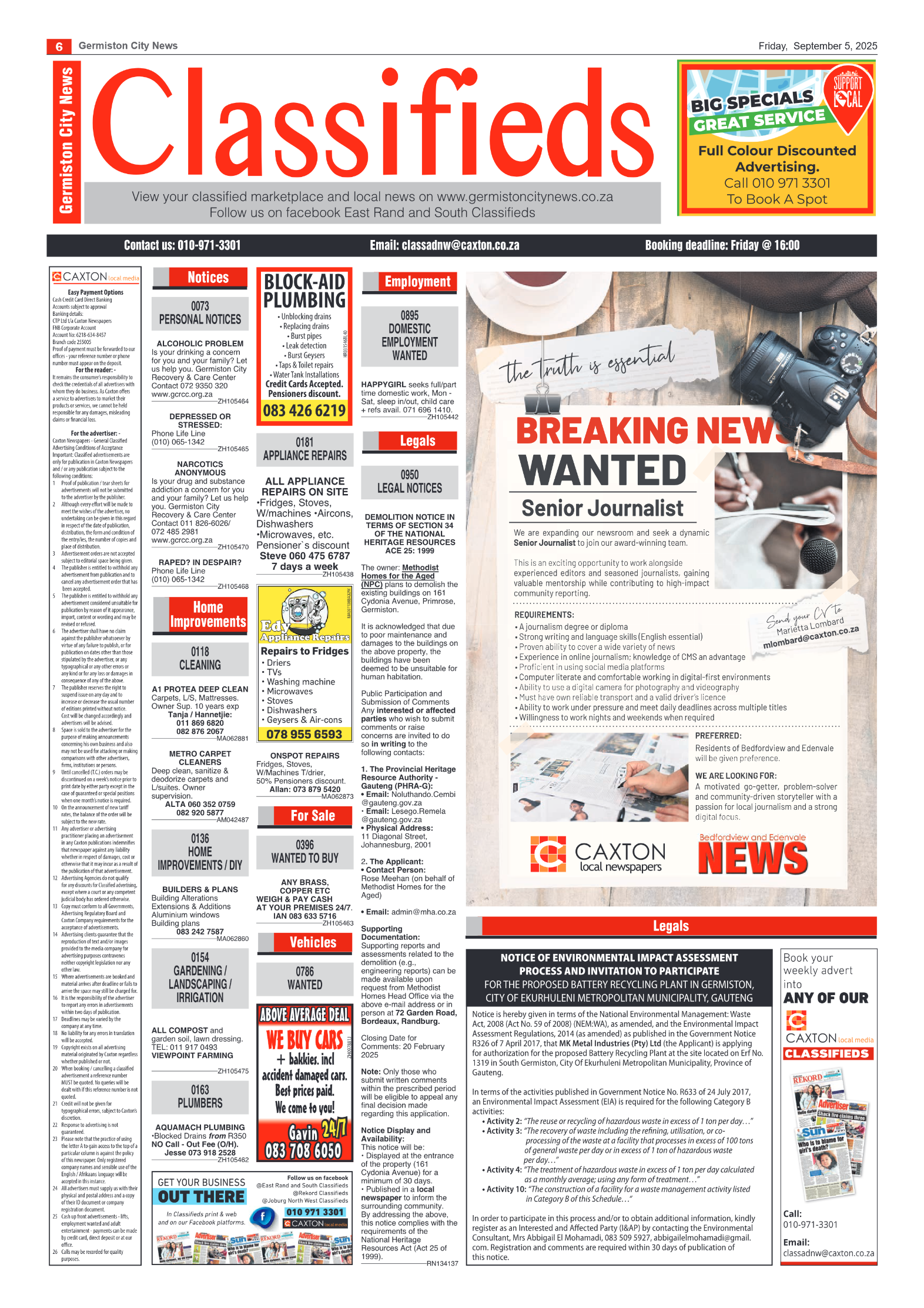 Germiston City News 5 September 2025 page 6