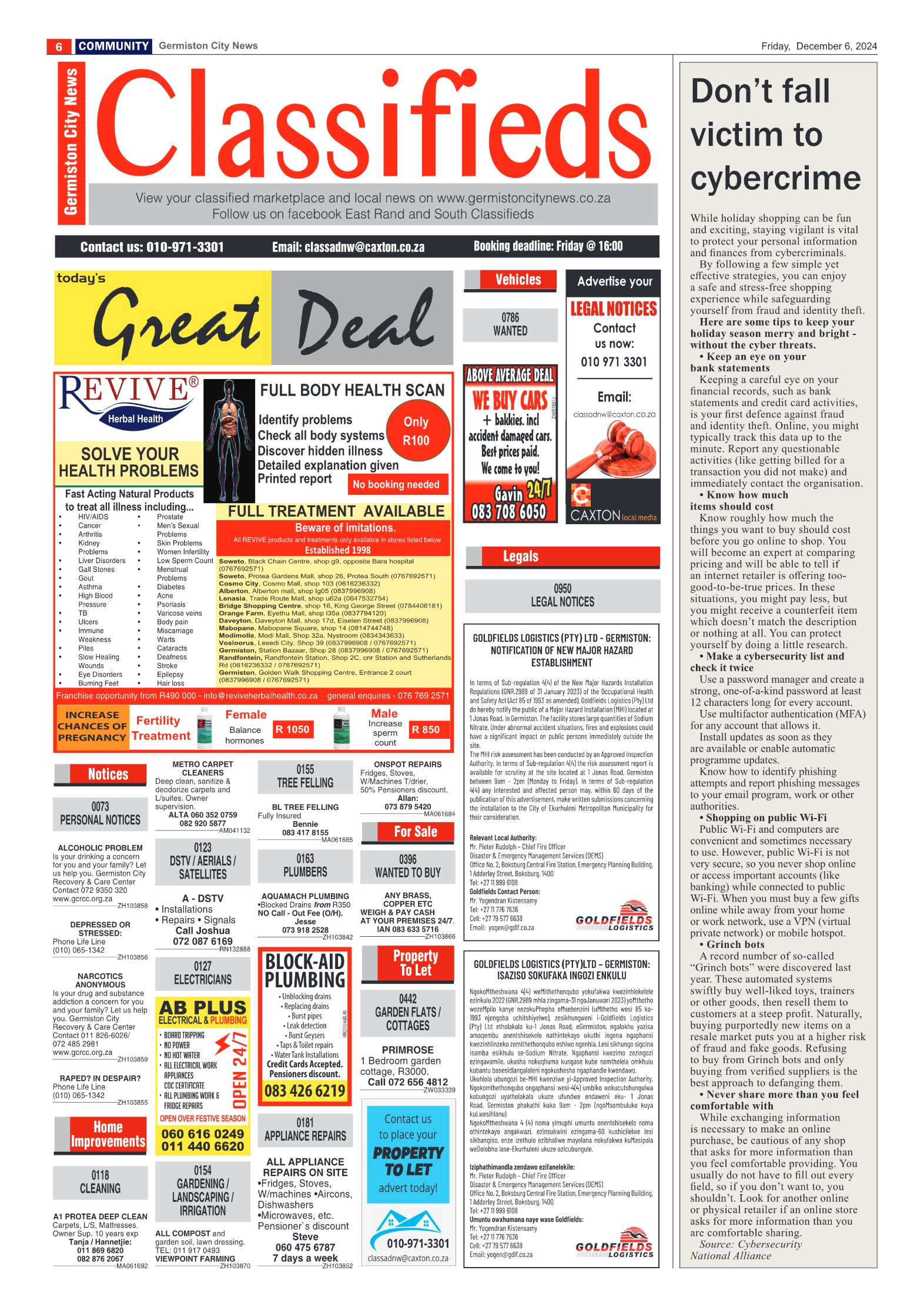 Germiston City News 6 December 2024 page 6