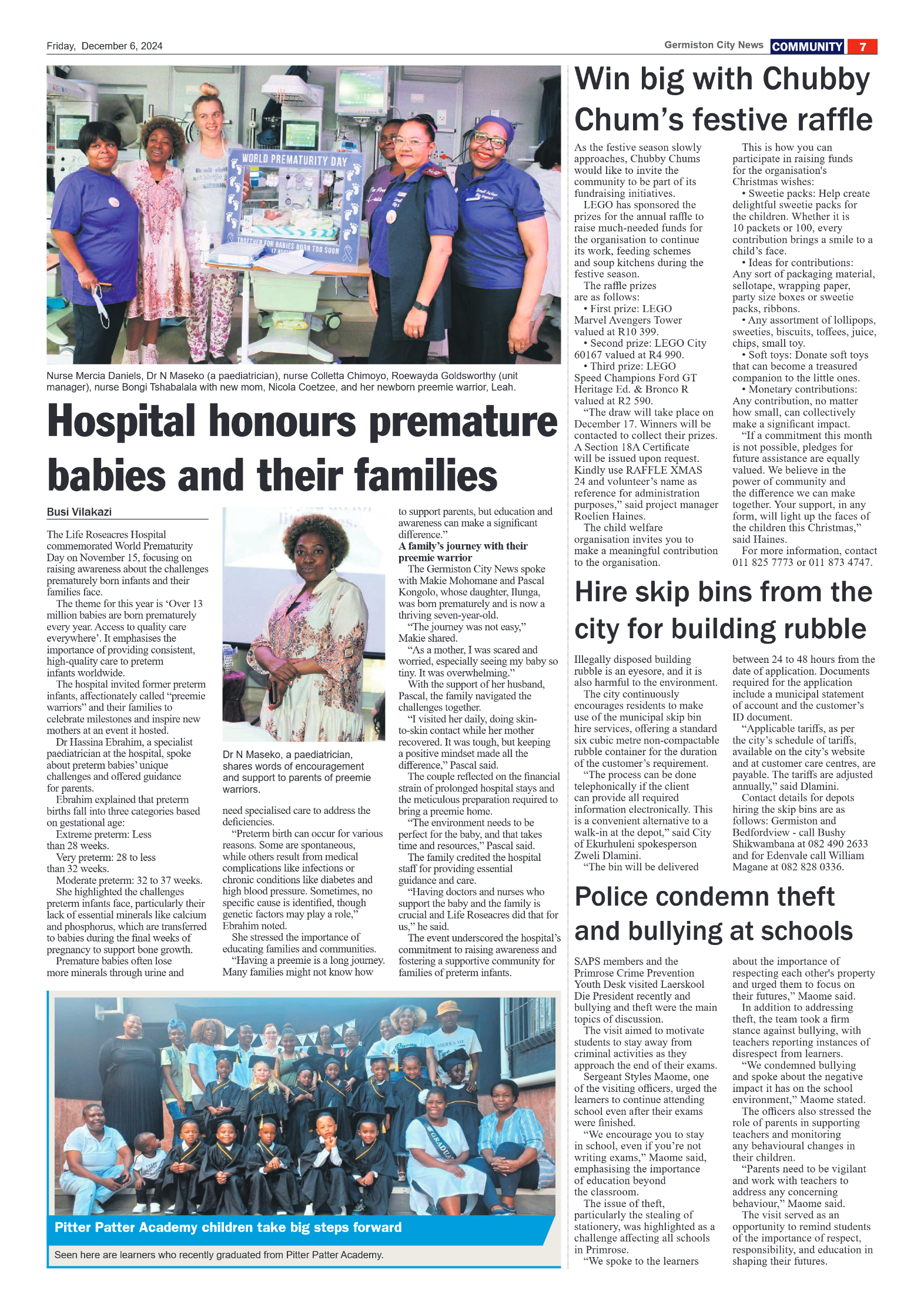 Germiston City News 6 December 2024 page 7