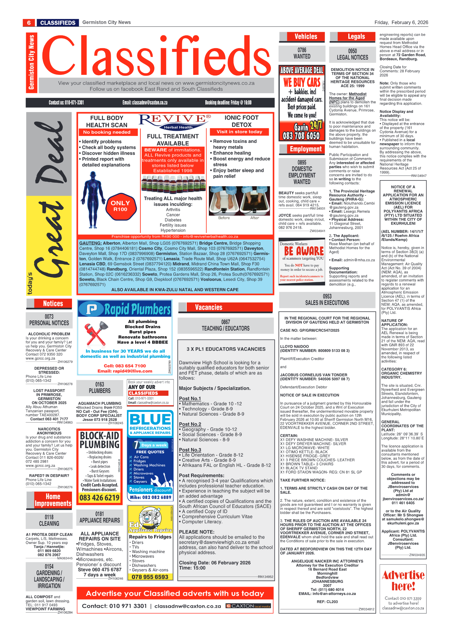 Germiston City News 6 February 2026 page 6