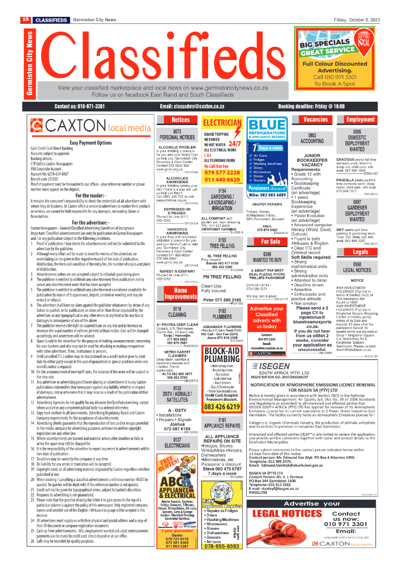 Germiston City News 6 October 2023 page 10
