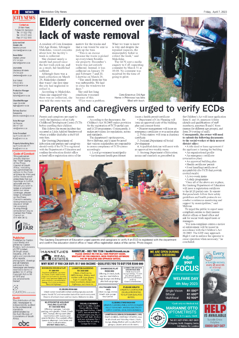 Germiston City News 7 April 2023 page 2