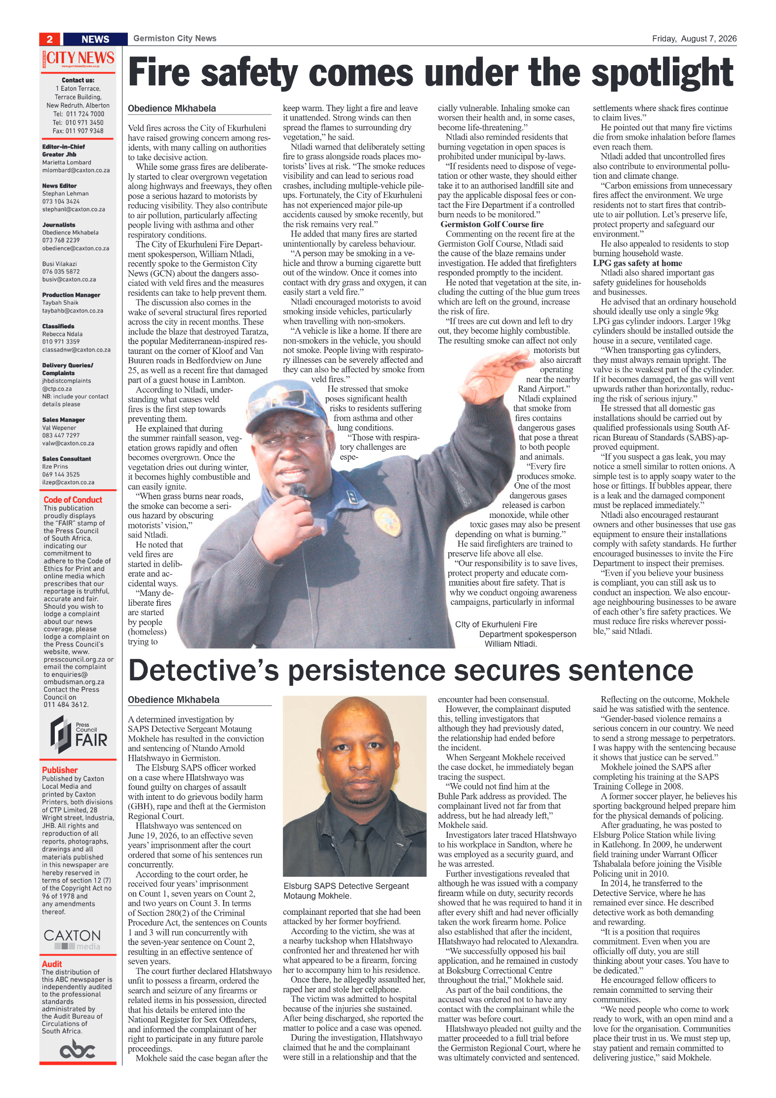 Germiston City News 7 August 2026 page 2