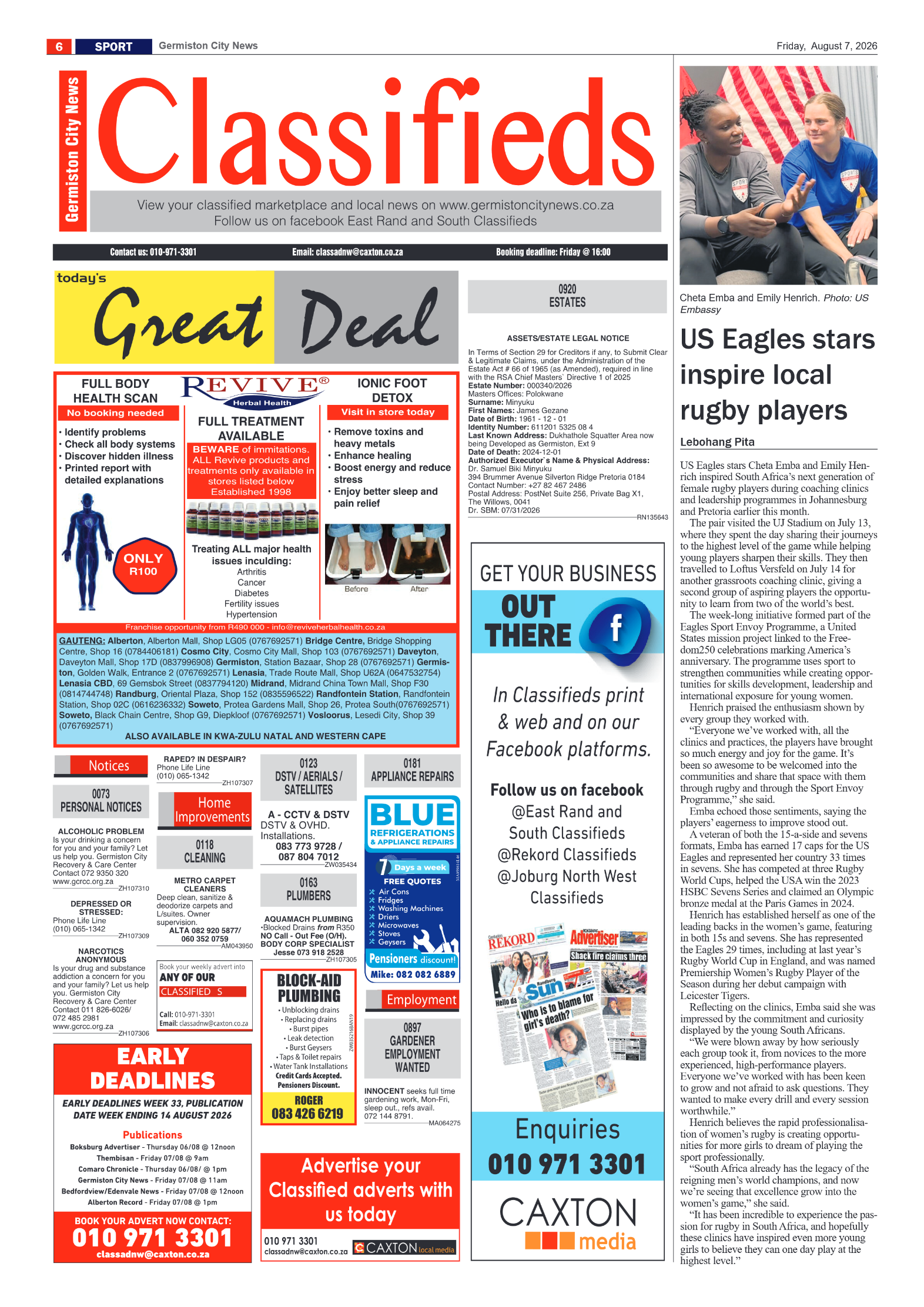 Germiston City News 7 August 2026 page 6