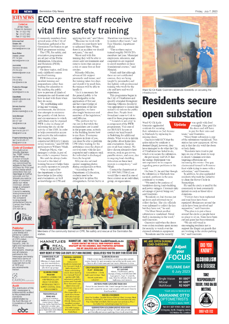 Germiston City News 7 July 2023 page 2