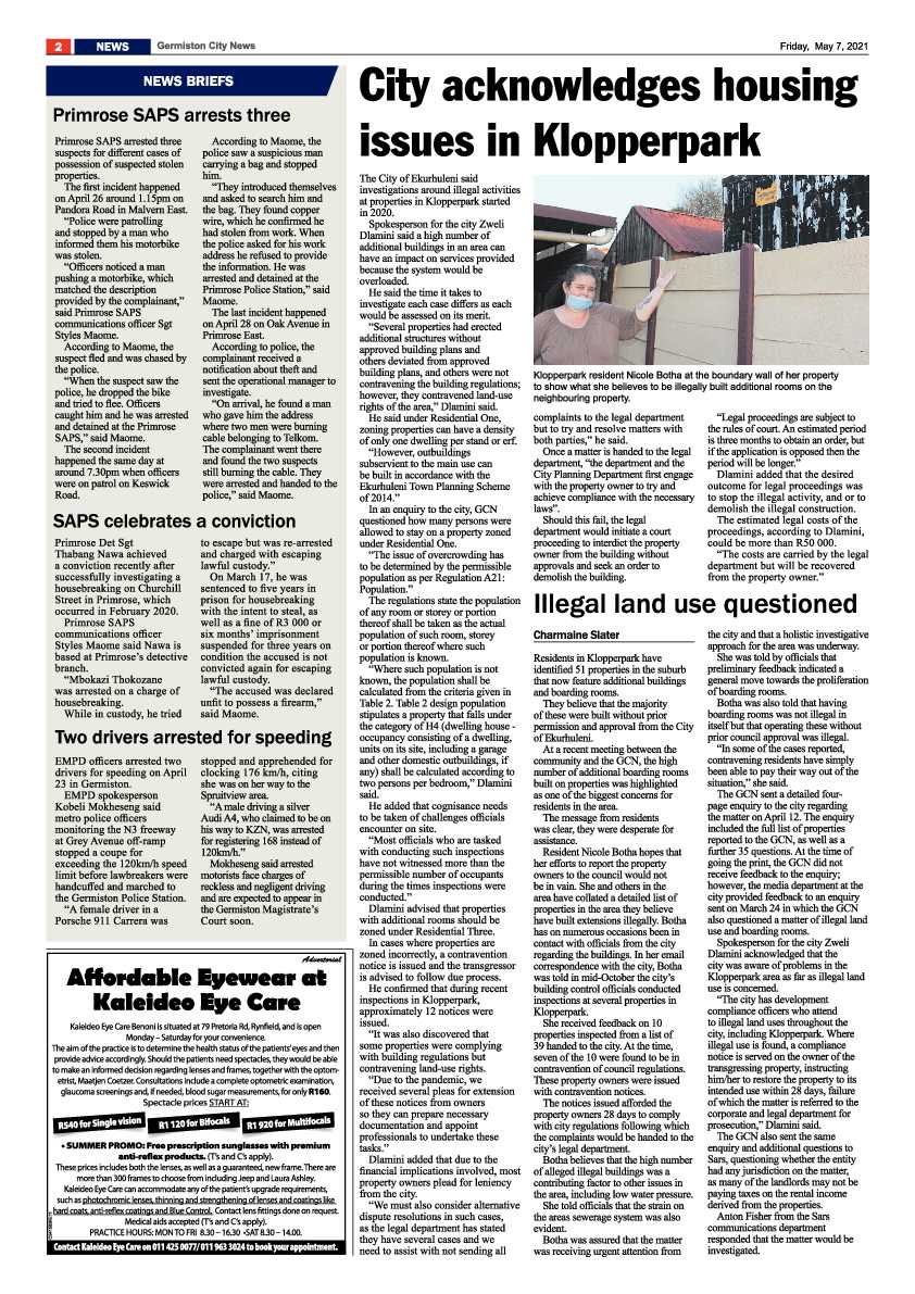Germiston City News 7 May 2021 page 2