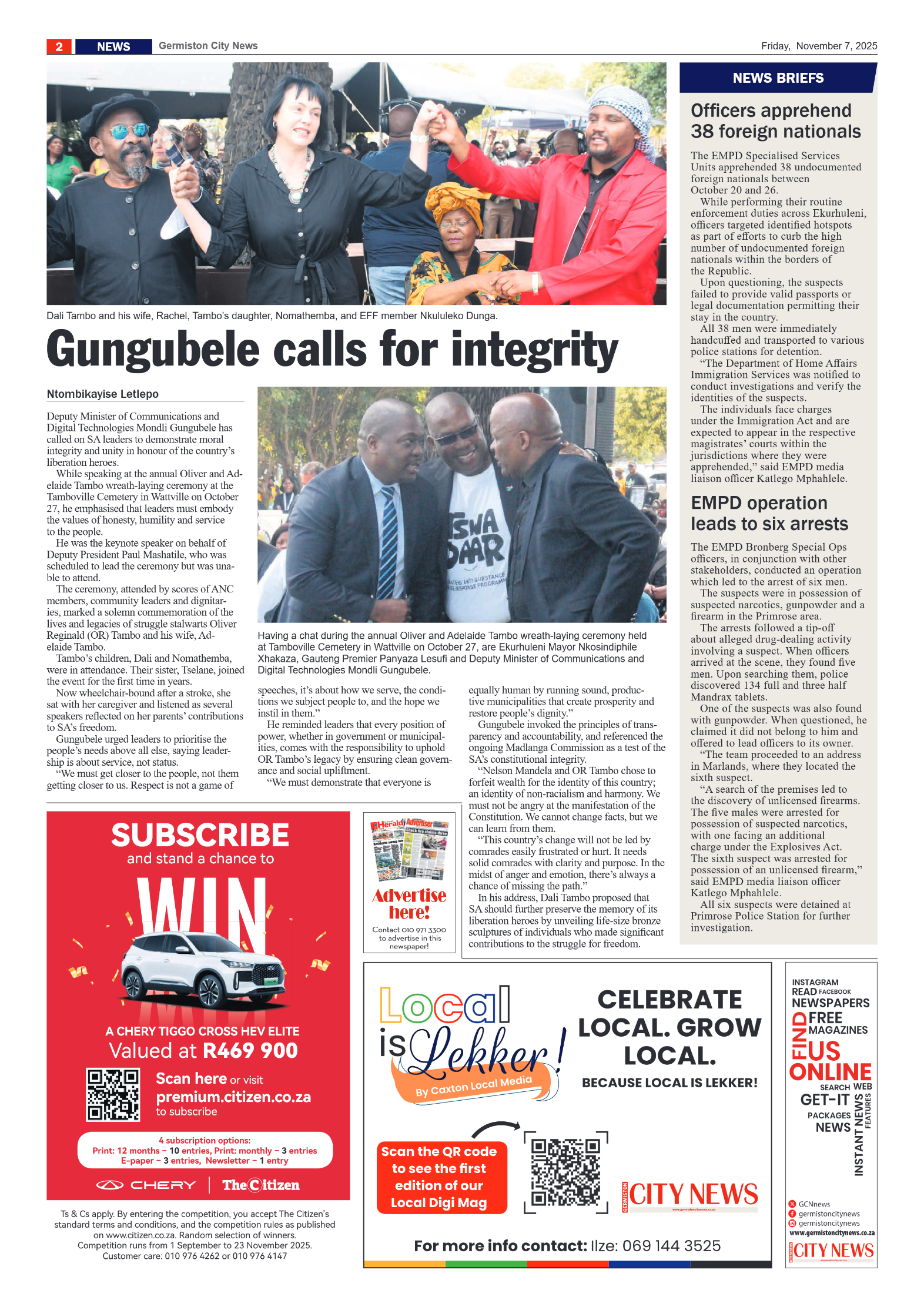 Germiston City News 7 November 2025 page 2