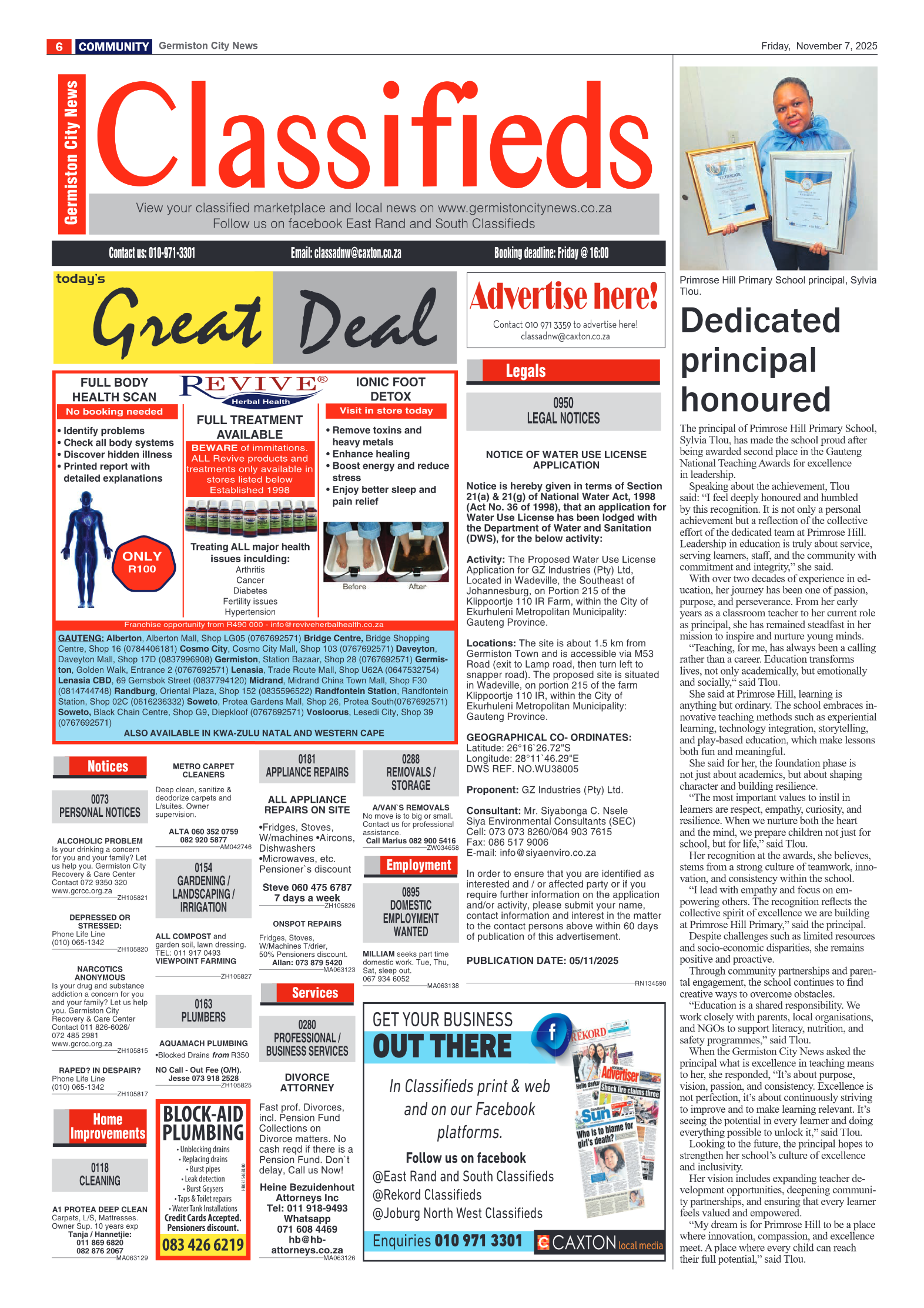 Germiston City News 7 November 2025 page 6