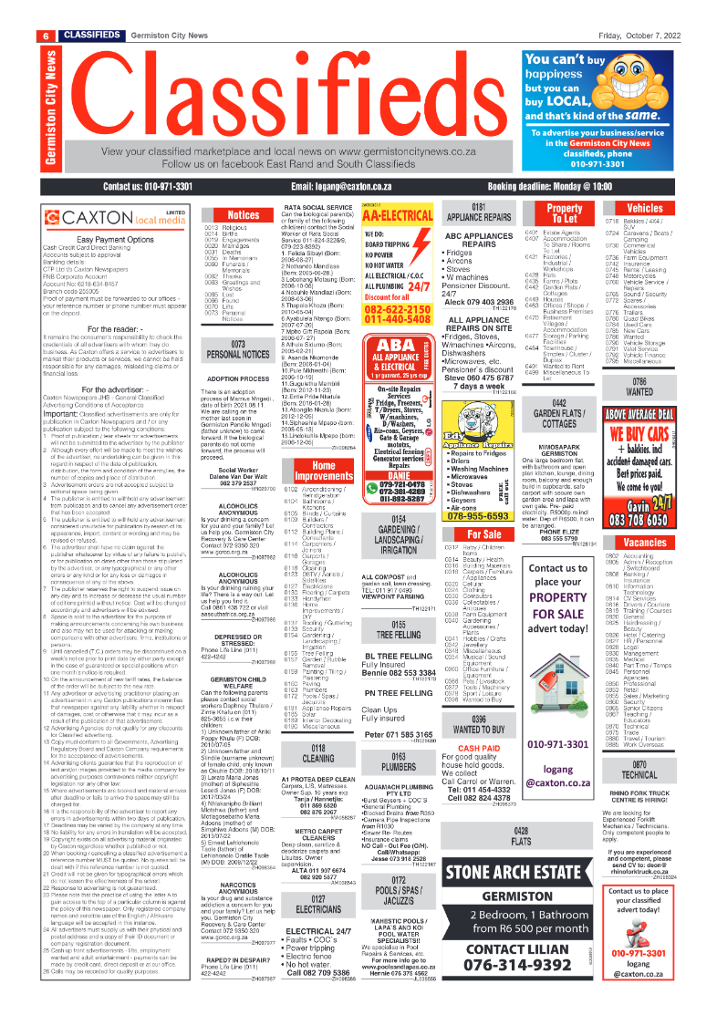 Germiston City News 7 October 2022 page 6