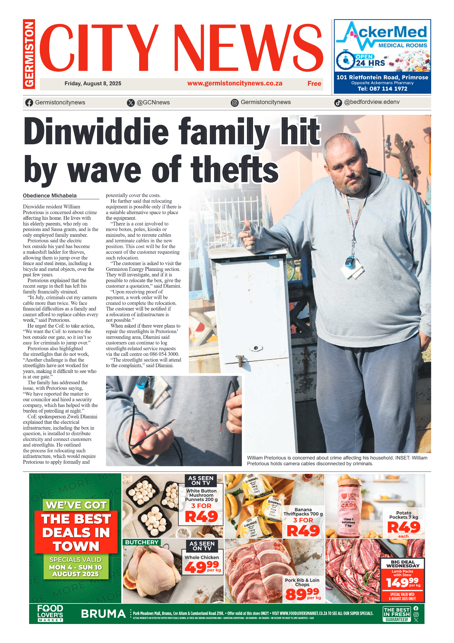Germiston City News 8 August 2025 page 1