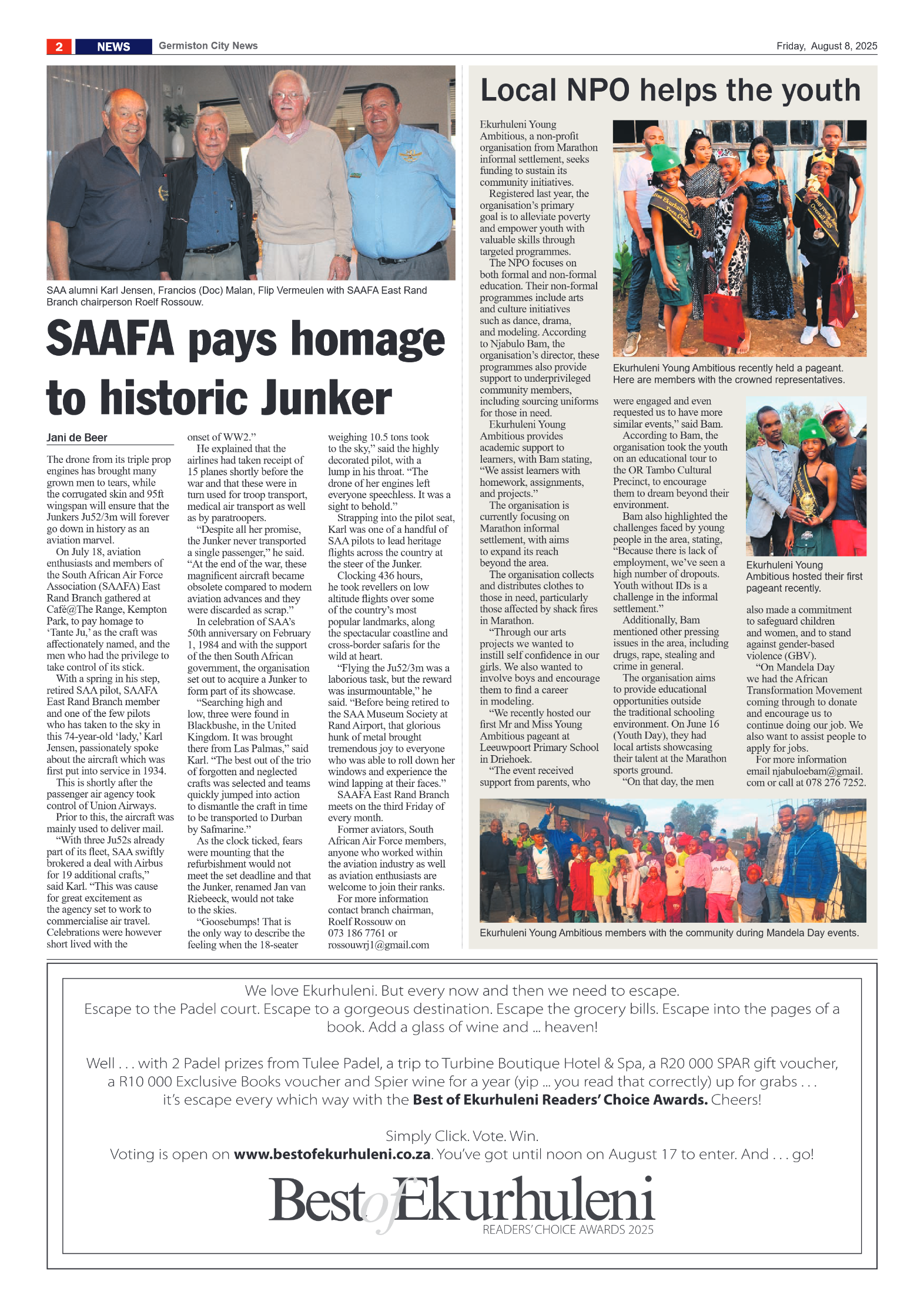 Germiston City News 8 August 2025 page 2