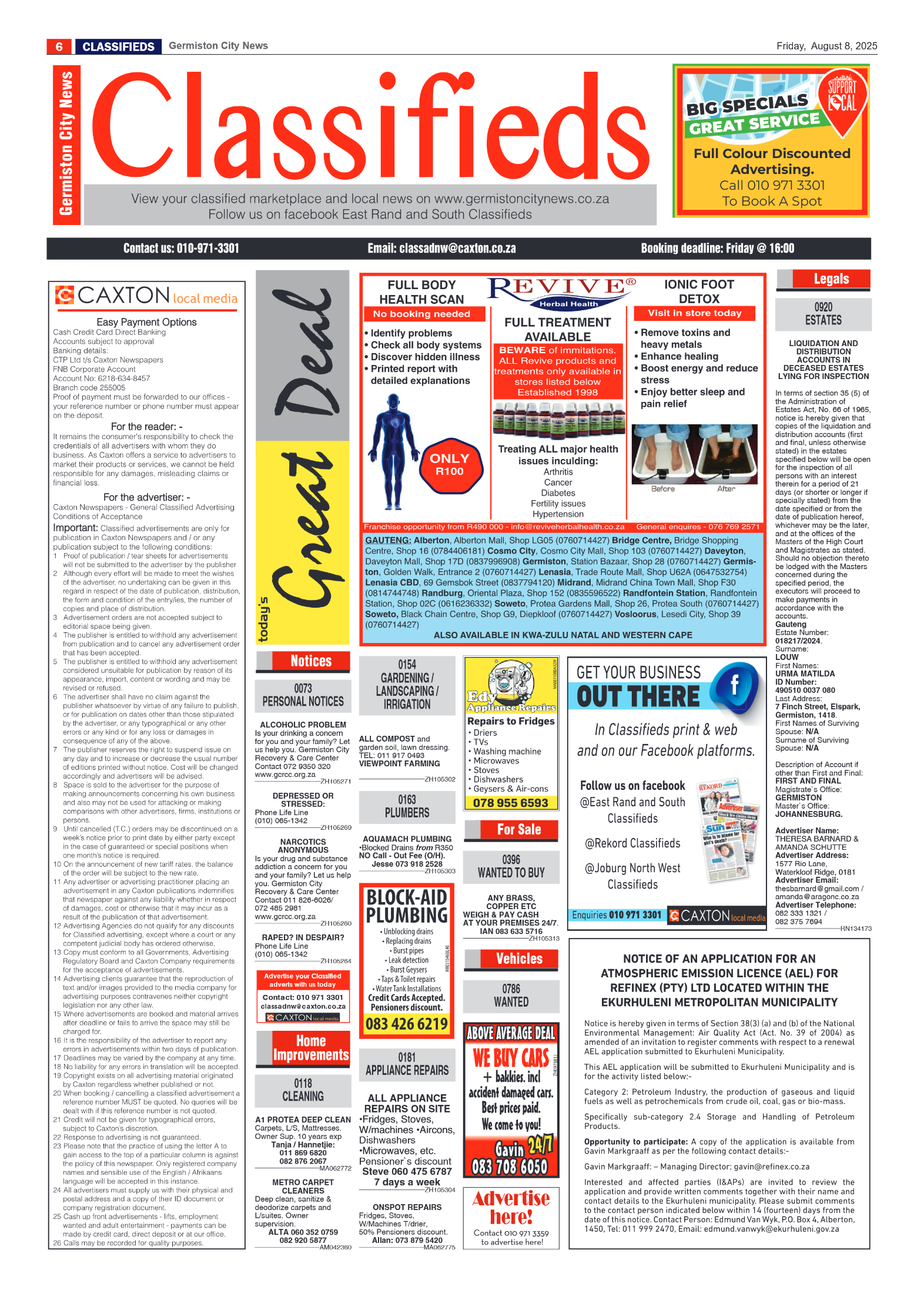 Germiston City News 8 August 2025 page 6