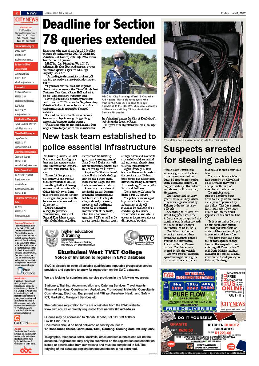Germiston City News 8 July 2022 page 2