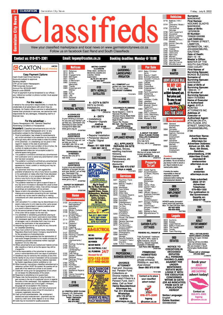 Germiston City News 8 July 2022 page 6
