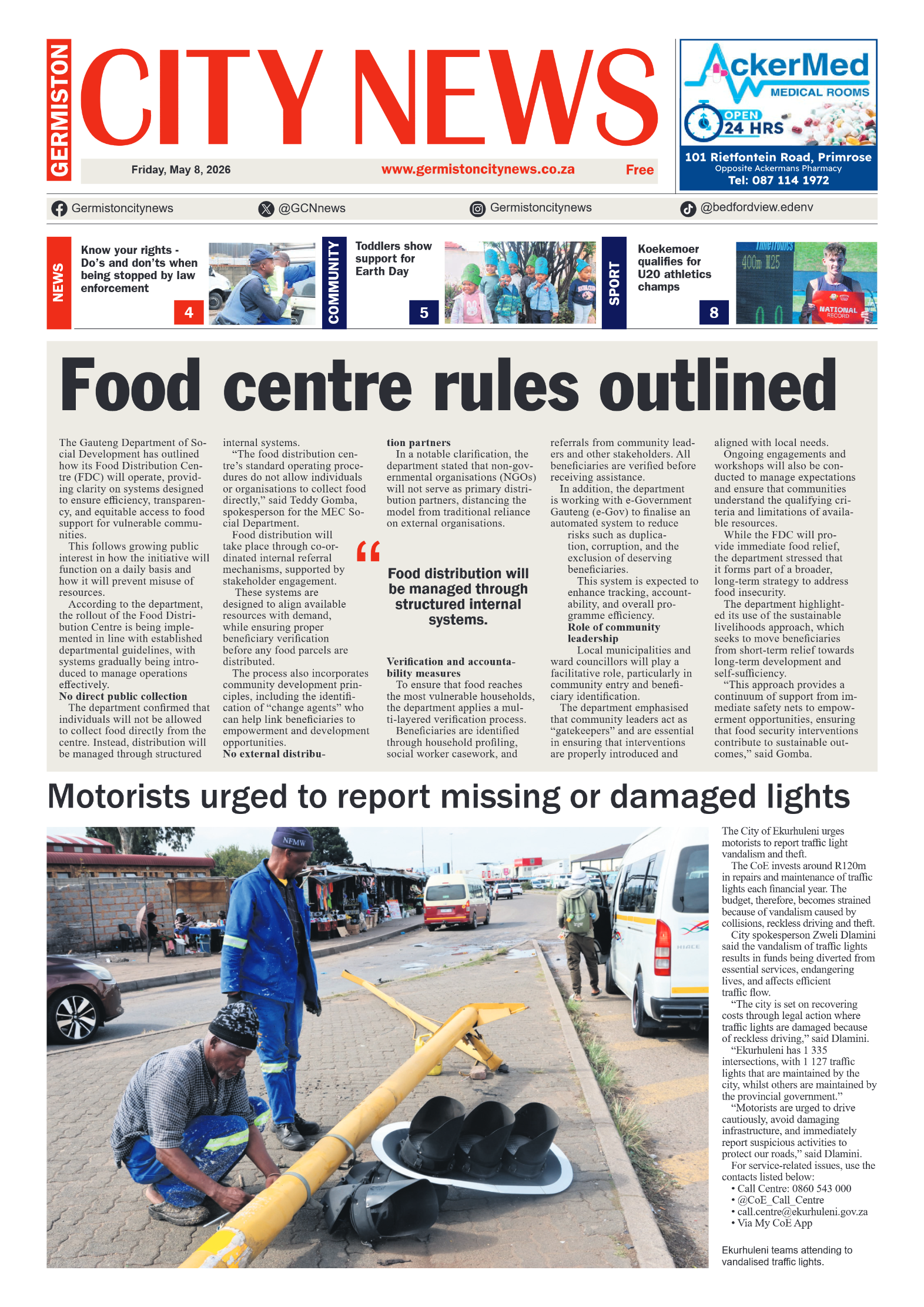 Germiston City News 8 May 2026 page 1