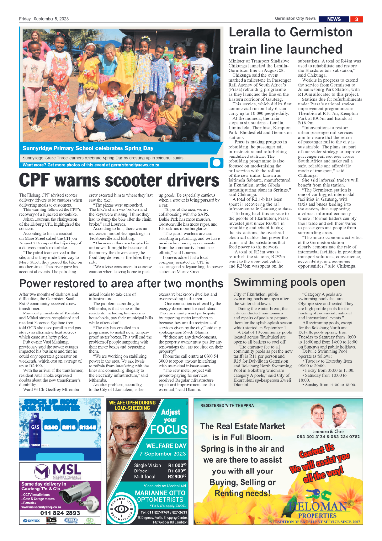 Germiston City News 8 September 2023 page 3