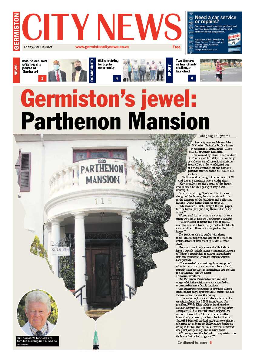 Germiston City News 9 April 2021 page 1