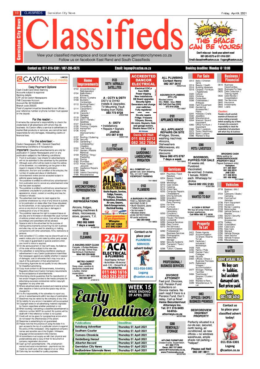 Germiston City News 9 April 2021 page 10