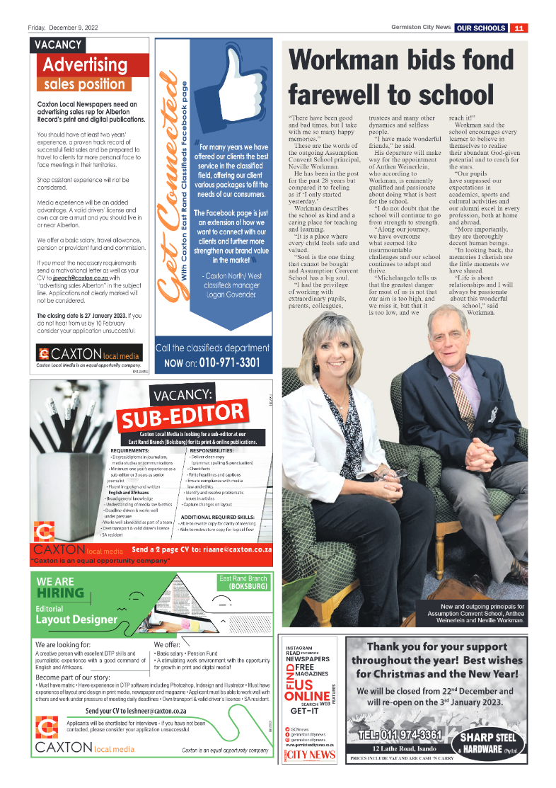 Germiston City News 9 Dec 2022 page 11
