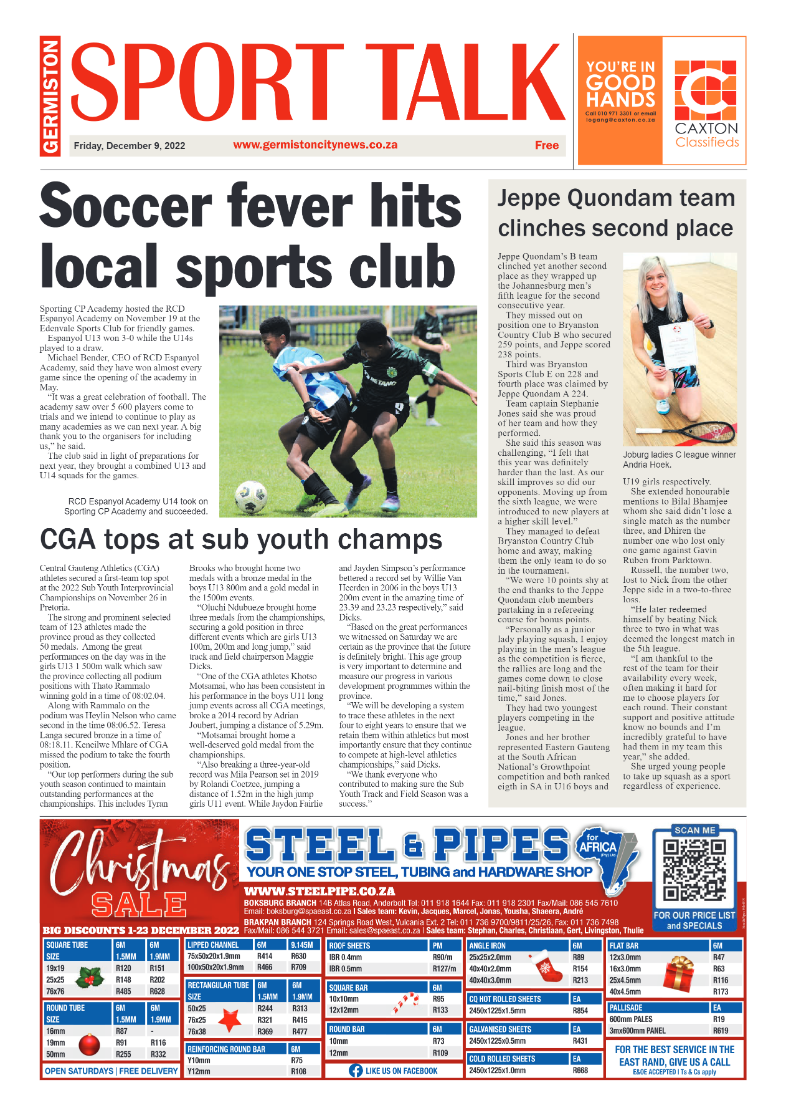 Germiston City News 9 Dec 2022 page 12