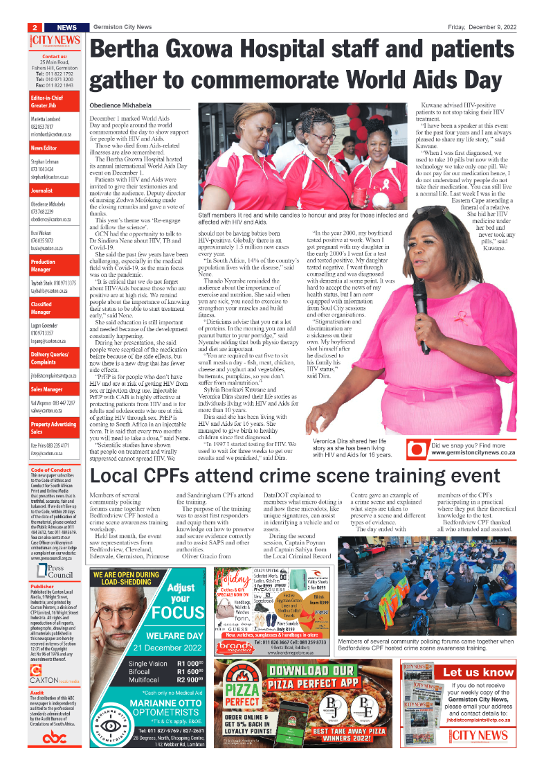 Germiston City News 9 Dec 2022 page 2