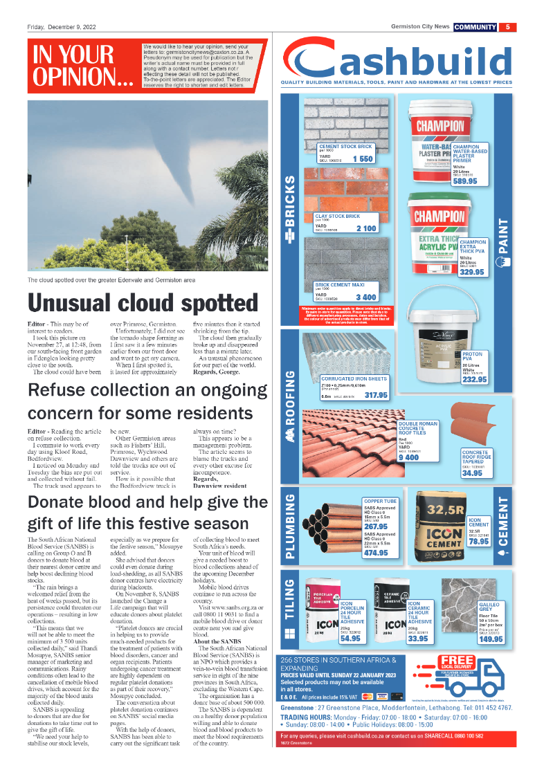 Germiston City News 9 Dec 2022 page 5
