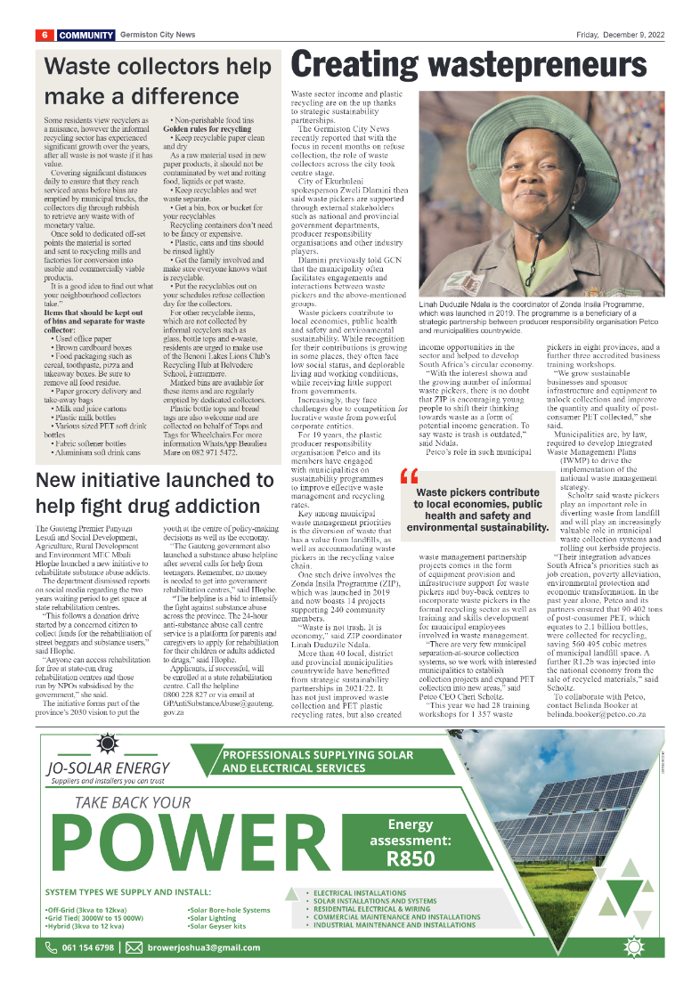 Germiston City News 9 Dec 2022 page 6