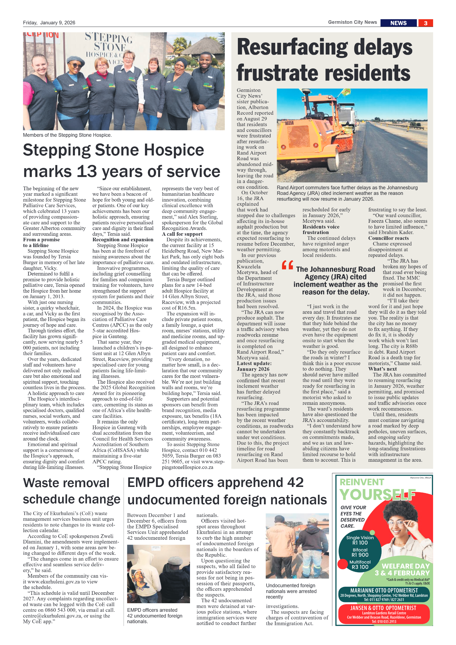 Germiston City News 9 January 2026 page 3