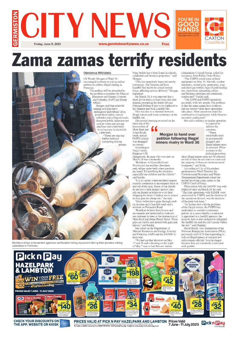 Germiston City News 9 June 2023 page 1