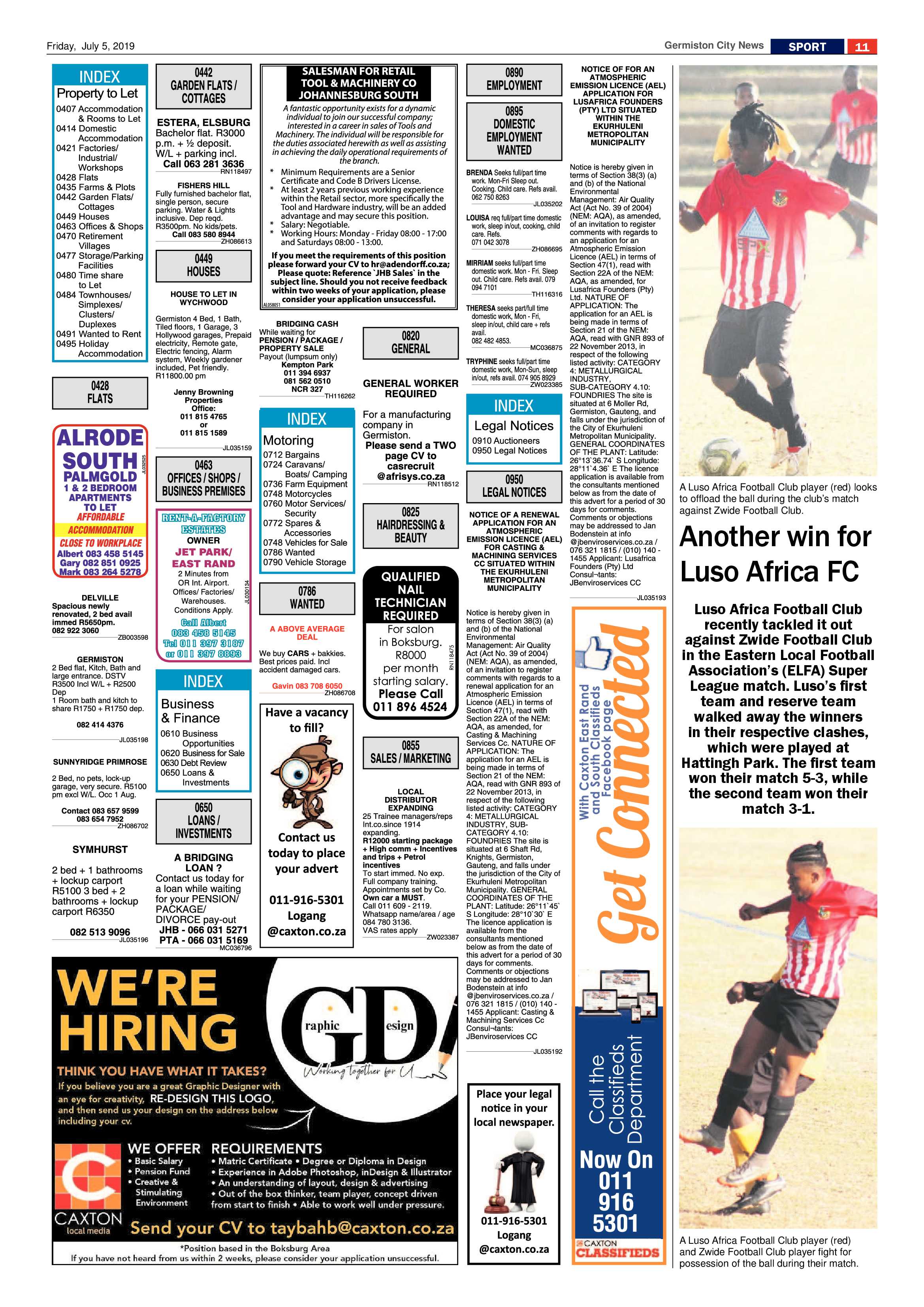 Germiston City News 03 July 2019 page 11